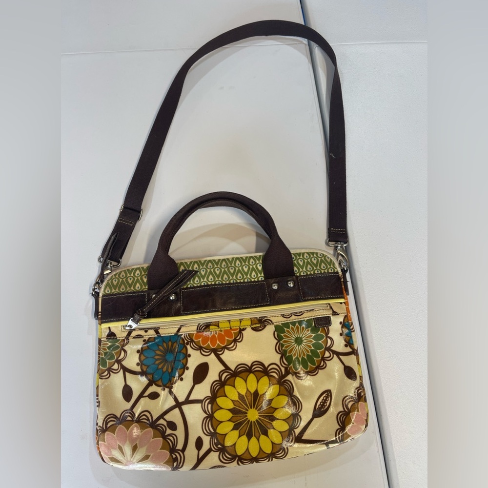 Fossil Handbag, Keyper Printed Computer Bag Bin 3… - image 2